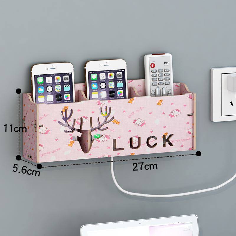 遥控器墙壁收纳盒免打孔床头手机收纳挂架电视空调挂壁式木置物架,收纳整理,桌面收纳盒,淘宝优惠券,粉丝福利购,淘宝优惠卷