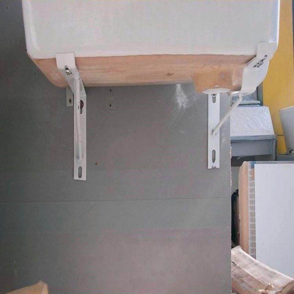 厨房陶瓷水槽支架洗菜盆单双槽加厚三角架子水池挂墙配件