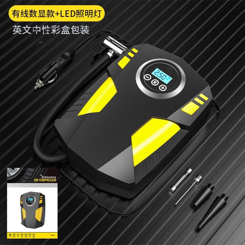 多功能车载充气泵12V智能数显式电动轮胎应急打气筒汽车用品