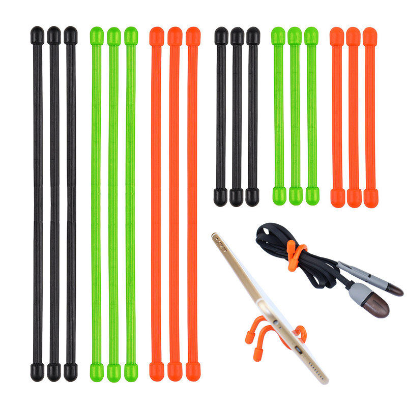 크리 에이 티브 실리콘 타이 가정용 기어 타이 와이어 데이터 케이블 관리 케이블 번들 벨트 케이블 타이 다목적 와인 더