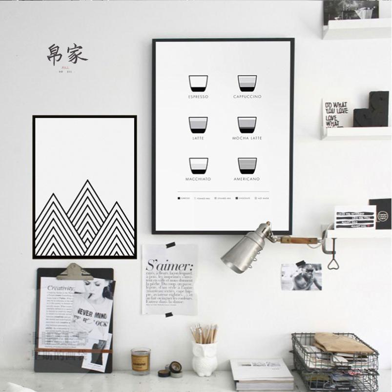 抽象几何图案组合画客厅沙发背景墙装饰画现代北欧创意组合壁画挂