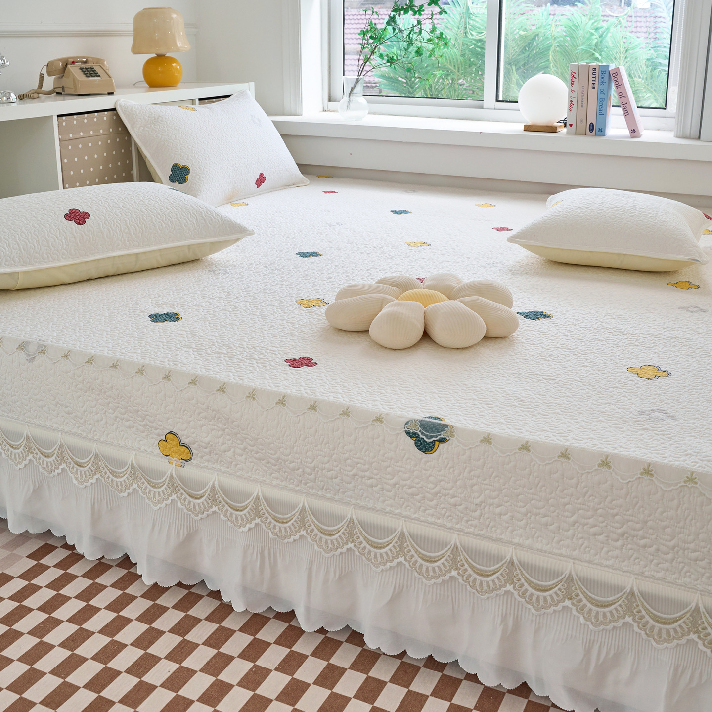 春荣纯棉双层边榻榻米炕盖