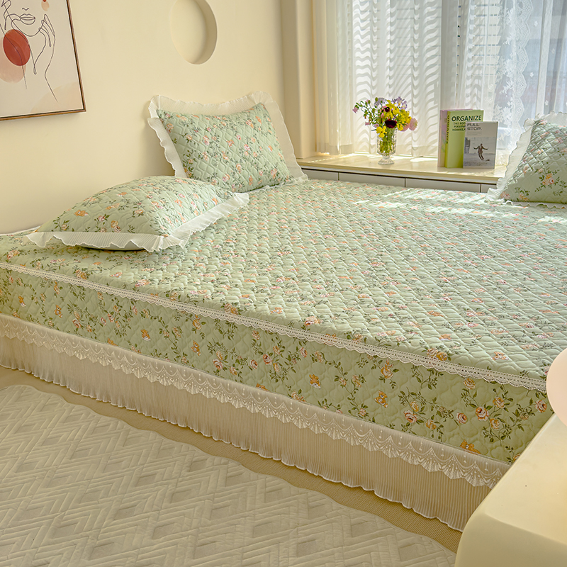 2024新款印花棉花邊榻榻米床蓋