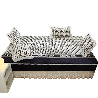 北欧风卧室炕盖高克重牛奶绒床盖