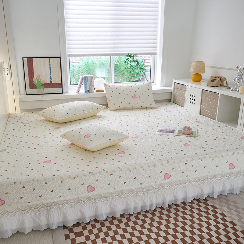 新款纯棉夹棉榻榻米床盖四件套公主风炕盖农村土炕夹棉床单可定制,床上用品,床盖,淘宝优惠券,粉丝福利购,淘宝优惠卷