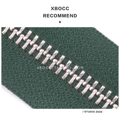 5号白铜齿墨绿色单开尾YKK拉炼条正品高档配件毛衣外套衣服长拉锁