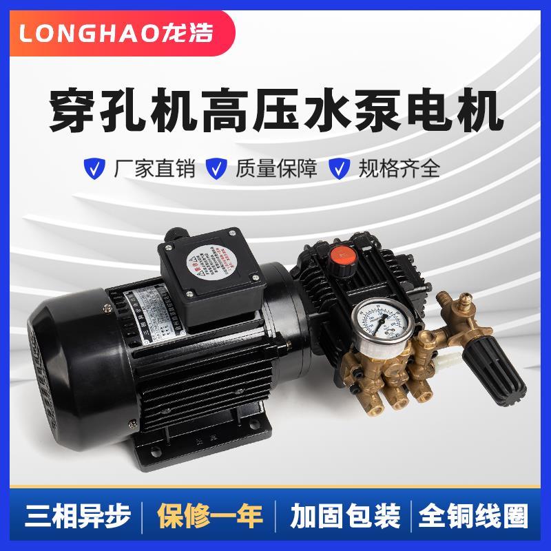 穿孔机三相异步马达加水泵Y80S-6电火花打孔机380V电机水泵一体