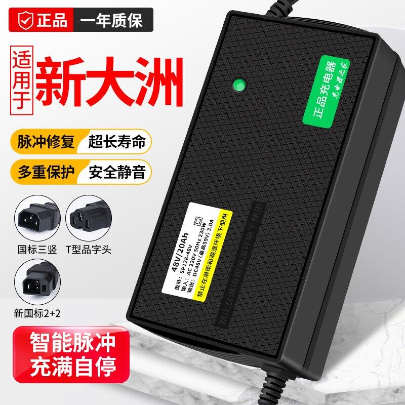 适用新大洲电动车电瓶充电器48V12AH60V20AH72V32A正品新国标公插