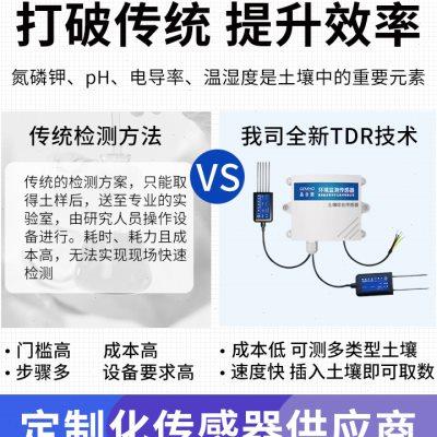 土壤氮磷钾温湿度电导率ph多合一传感器农业养分水分酸碱度检测u.