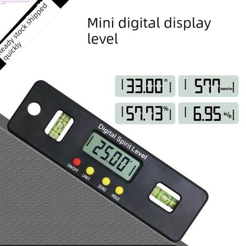 水平仪角度数显尺倾角电子磁量强带坡度mm迷你肩斜工具测量高精度