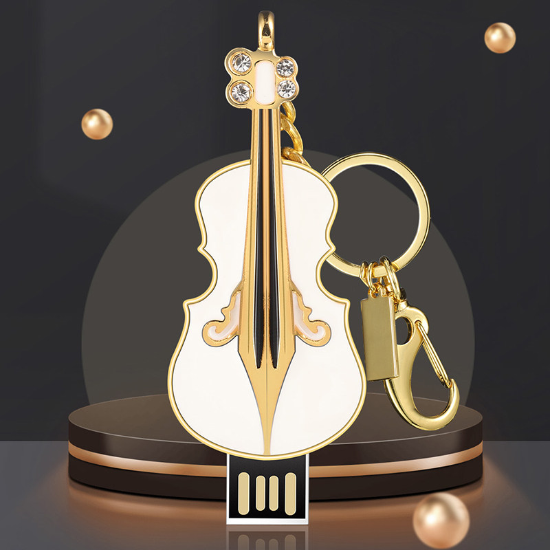 个性可爱小提琴u盘16g32g64g128g创意定制送女生情侣礼