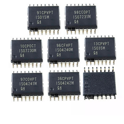 10个全新 ISO7242MDWR/7241/7240/35/15/7231/7230/MDWR 芯片