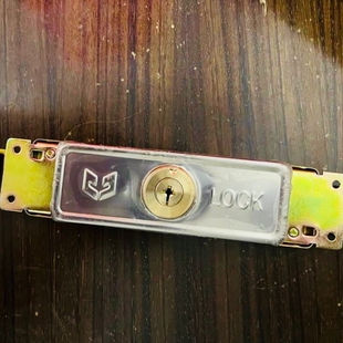 防盗老式锁芯配件中间开卷拉门底开门锁大门铜芯十字通开卷闸门锁