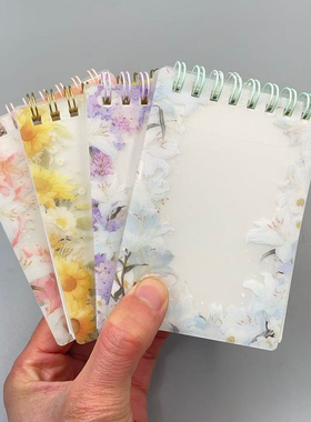 晨光小号口袋记事本 防水PP封面 XA7666A2花花小帖A7 60页PP线圈本花果创意横线本子