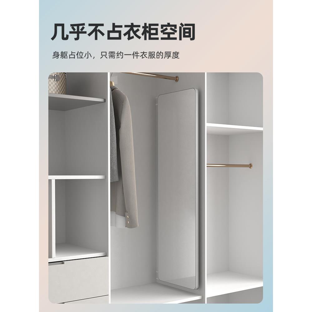 快递包邮 加厚推拉镜衣柜镜子旋转镜 伸缩试衣穿衣镜全身折叠壁挂