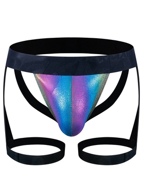 JOCKMAIL性感提型裤男丁字裤镂空四角裤男情趣吊筒提臀大囊袋绑腿