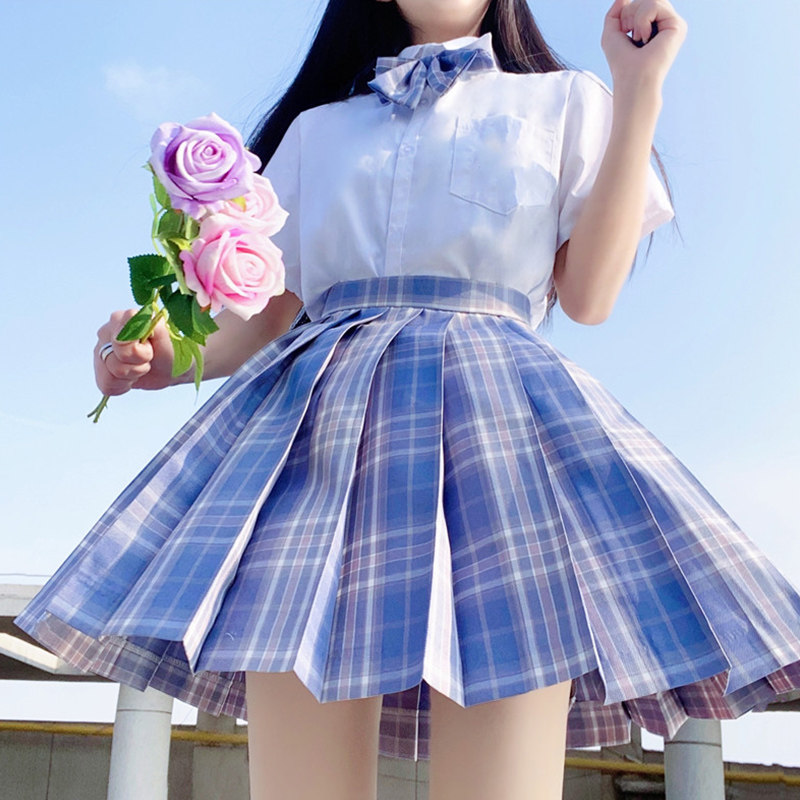 【jk三件套】紫烟套装春秋新款jk制服甜美日系学院风百褶裙套装