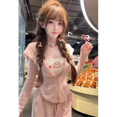 慵懒松弛感休闲套装女夏季三件套