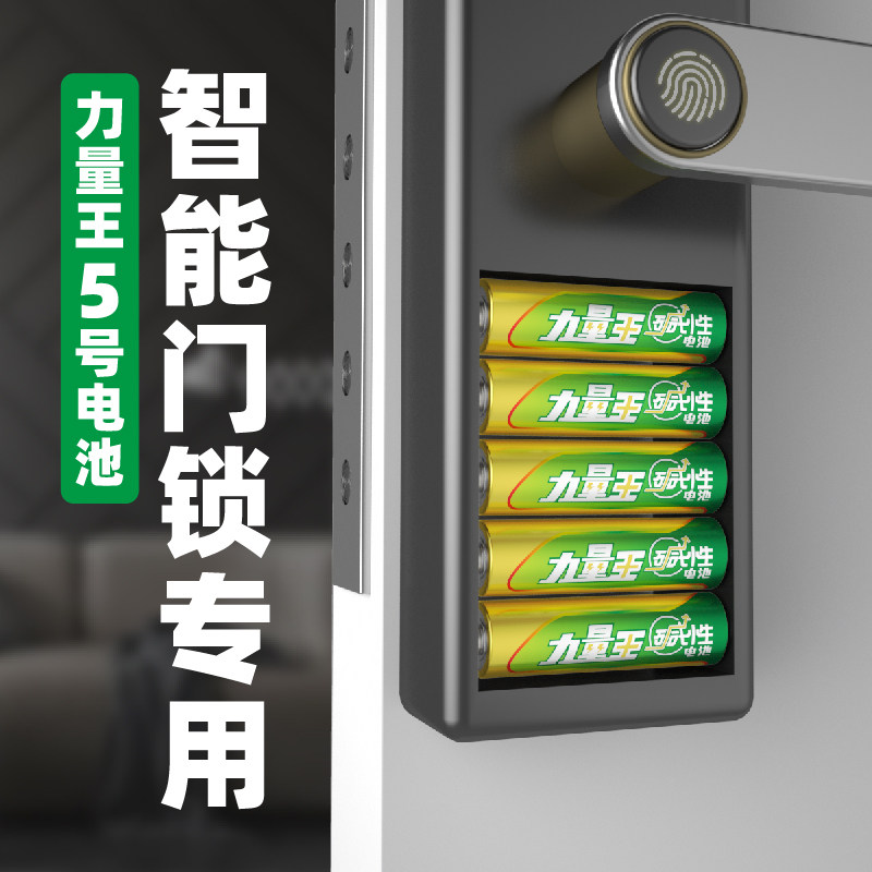 凌力智能门锁专用电池1.5V 5号碱性电池  适用于指纹锁电门锁玩具鼠标体重秤遥控器燃气表 通用电池7号干电池
