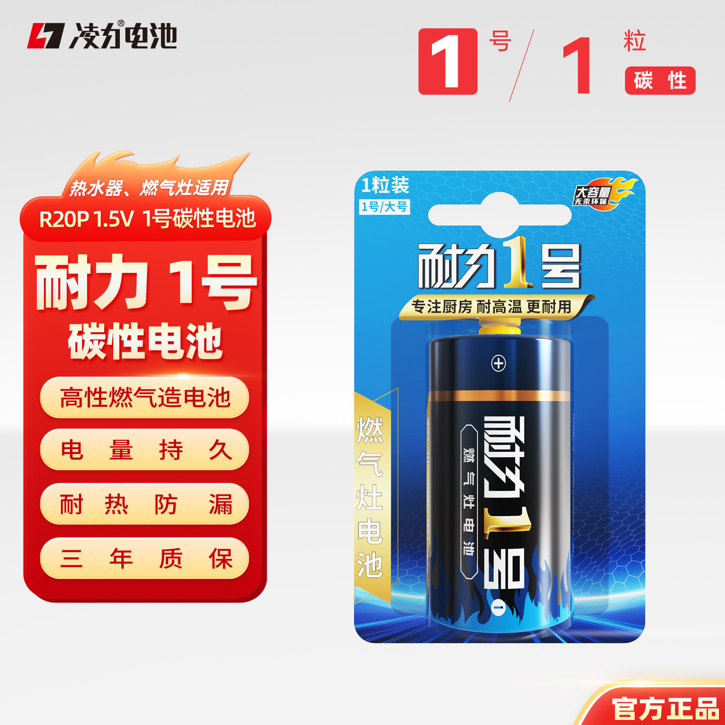 耐力1号碳性电池燃气灶热水器