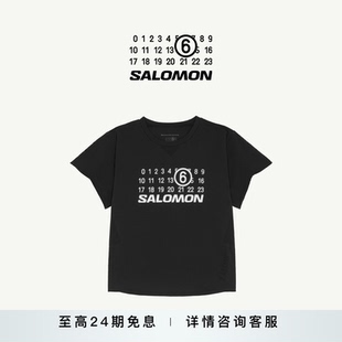 限量补货 MM6 内搭上衣 SALOMON联名数字Logo印花短袖 T恤打底衫