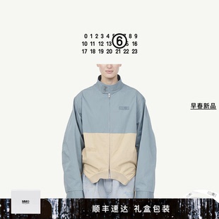 外套上衣 MM6数字logo拼接效果设计感休闲通勤拉链长袖 早春新品