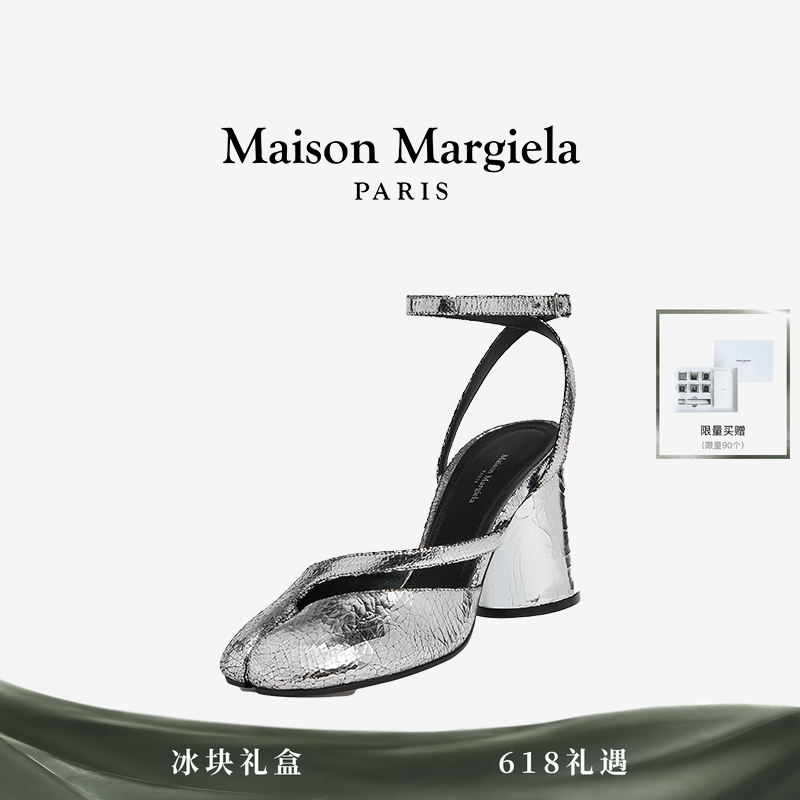 [限量买赠]MaisonMargiela马吉拉Tabi分趾破镜系列高跟凉鞋女8cm