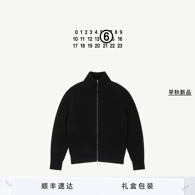 MM6拉链长袖针织衫休闲