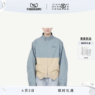 MM6数字logo拼接设计感休闲通勤拉链长袖 外套上衣衣服 春夏新品