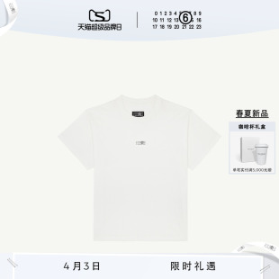 白T恤打底衫 春夏新品 MM6数字Logo标签短袖 衣服 宽松上衣情侣款