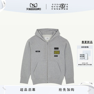 连帽拉链外套上衣衣服 MM6数字标签休闲保暖防寒长袖 春夏新品