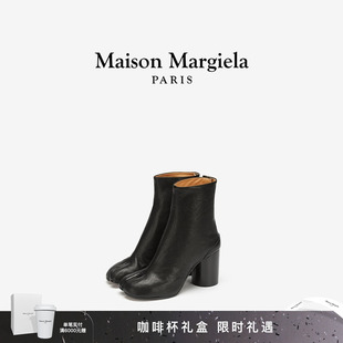 Maison 8cm Margiela马吉拉Tabi分趾羊皮革中筒靴子女高跟鞋