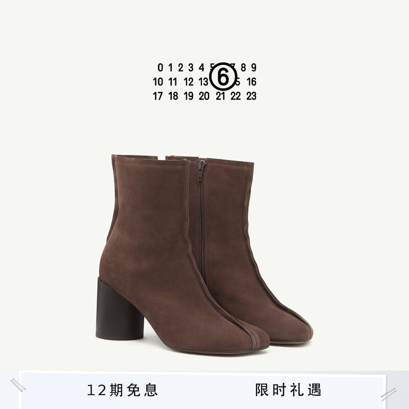 MM6复古侧拉链气质靴休闲