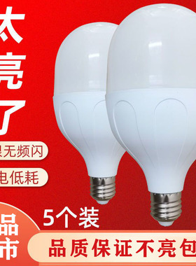 新款超亮无频闪LED灯照明灯饰螺口室内工厂节能灯省电单灯光源