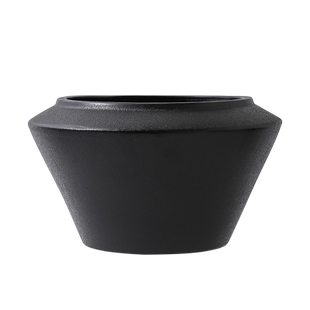 新品陶瓷花盆磨砂黑皮革创意几何现在可水培容器花卉苔藓球多肉盆