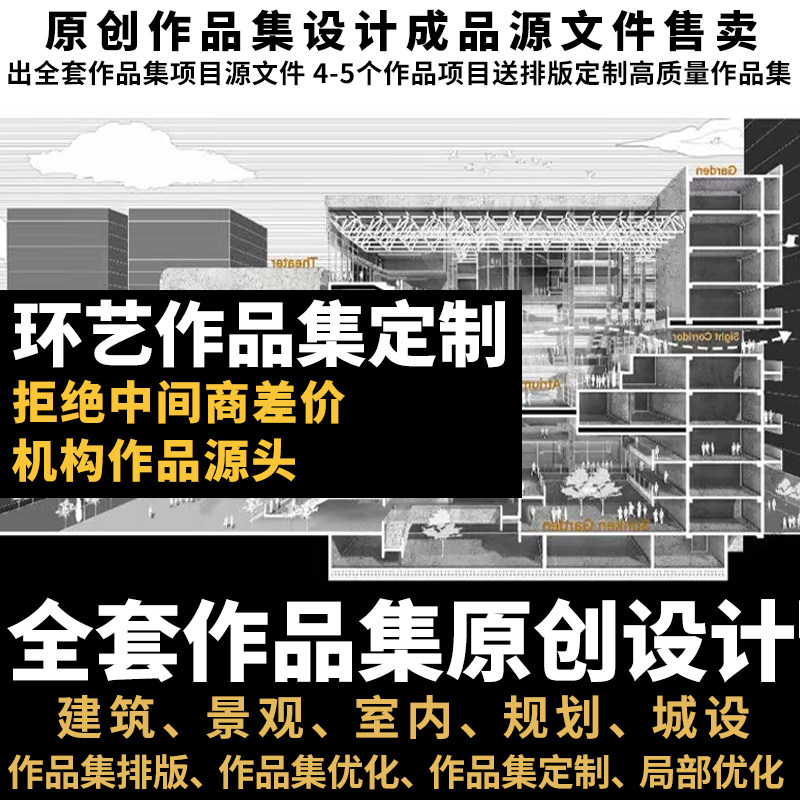 建筑作品集出国指导方案rhino环艺留学景观效果图AA/UCL代制作图片