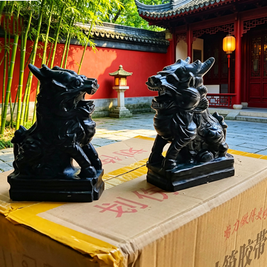 天然玉石独山玉麒麟摆件招财纳福守财兽风水家居镇宅装饰工艺摆件
