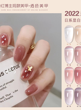 YREL冰肌透色透水晶48色甲油胶套装美甲店专用美甲店2024年新款