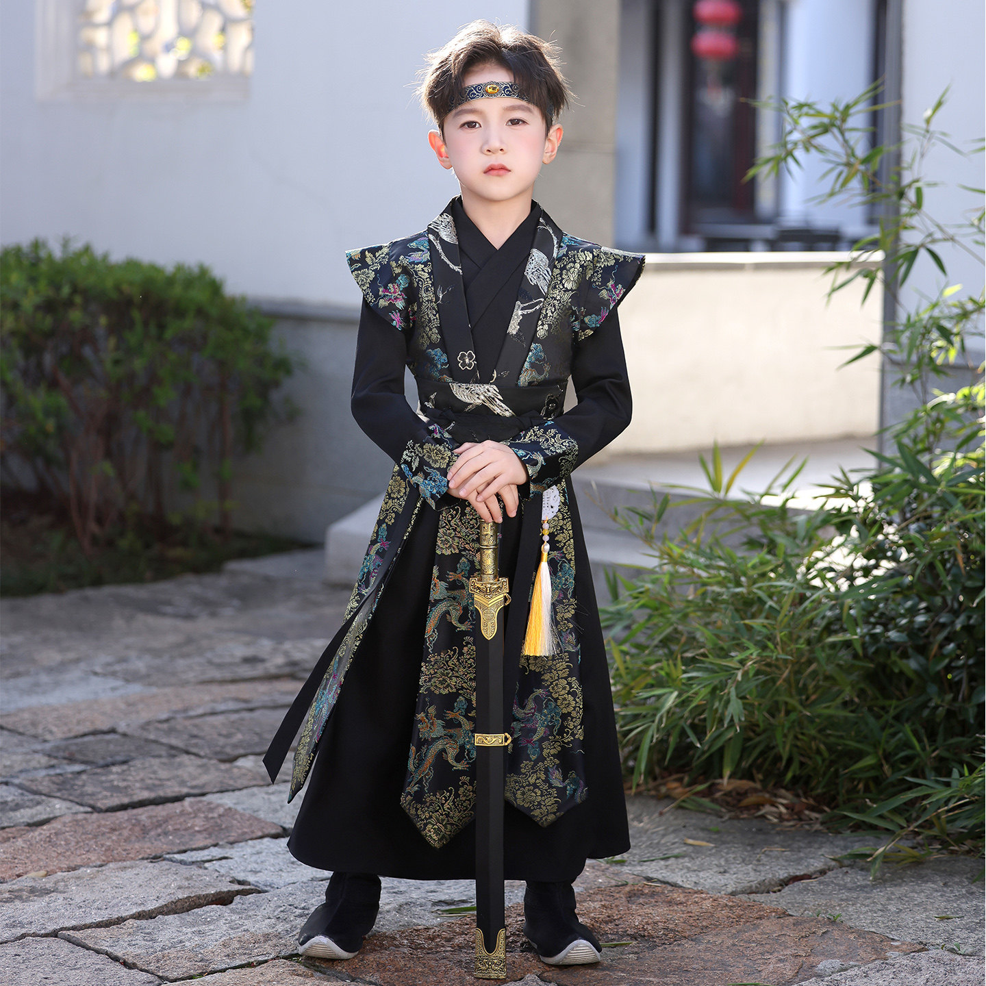 2026春夏男童明制汉服国学表演服图片