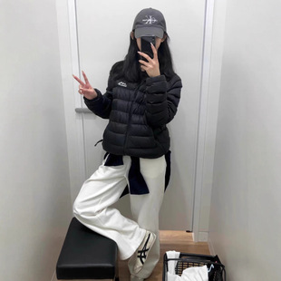 新款羽绒服短款冬季轻薄90白鸭绒连帽男女情侣外套收腰洋气面包服