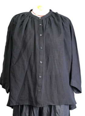 JCC STUDIO日系人丝尼龙舒适宽松休闲圆领长袖衬衫女