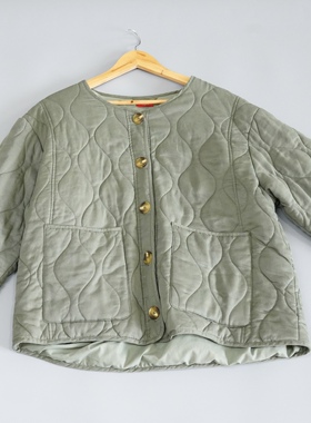 JCC studio日系绗缝棉服外套表81%聚酯19%棉TIB124L65