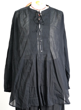 JCC studio日系休闲宽松透气系带领人丝丝滑休闲中长款衬衫