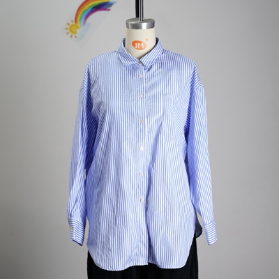 JCC STUDIO日系条纹衬衫女宽松休闲百搭上衣