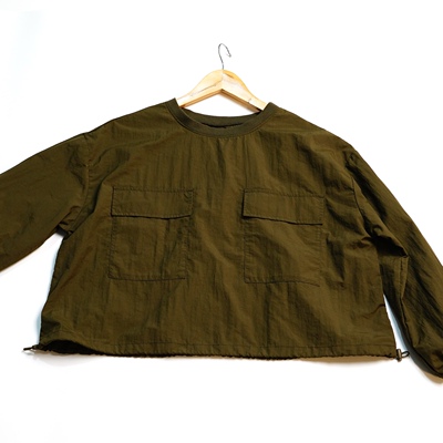 JCC studio日系尼龙罗纹领薄款短款卫衣短外套B132H59