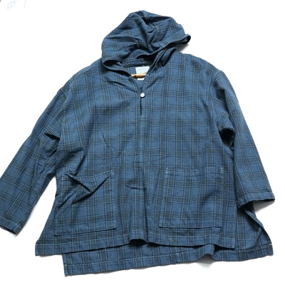 JCC studio日系全棉格纹连帽休闲卫衣外套SOB118L67