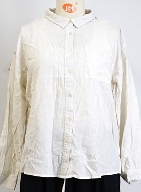 JCC STUDIO日系棉麻麻料58%宽松休闲百搭通勤衬衫