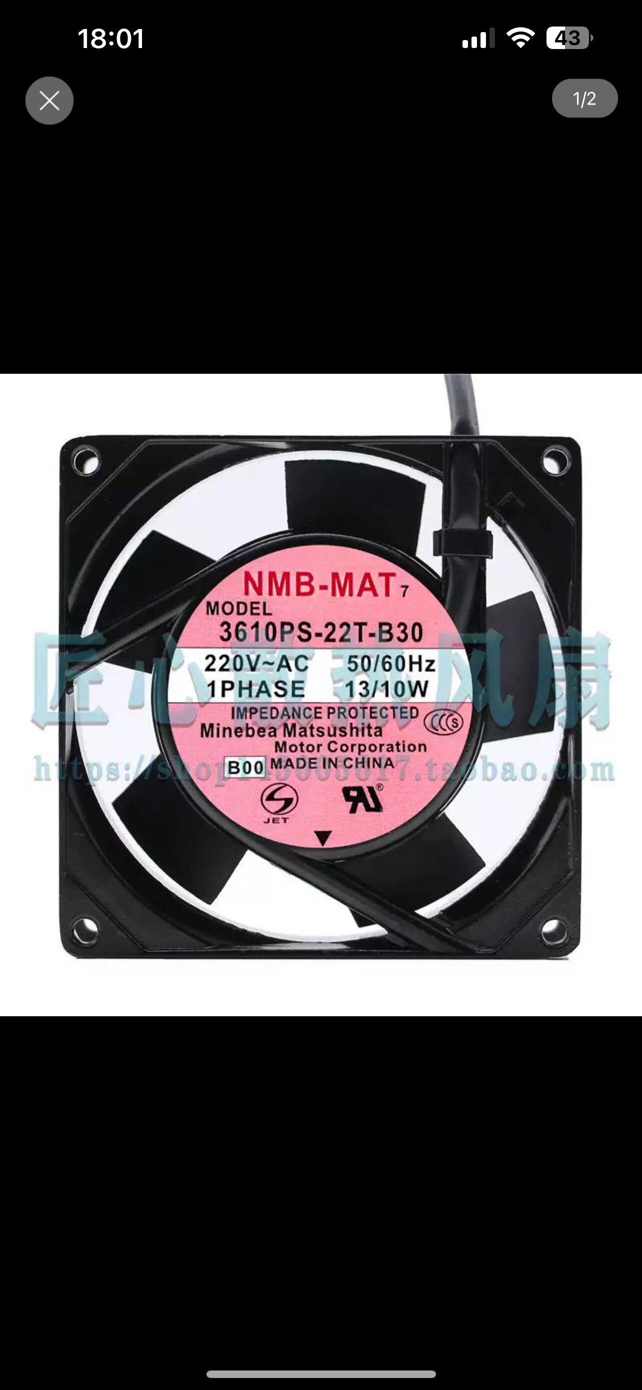 3610PS-22T-B30-B00 原装日本NMB 220V 