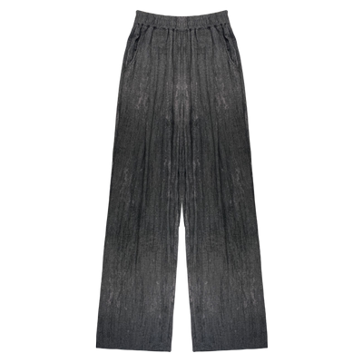 高腰百搭寻笙记棉麻国风阔腿裤女