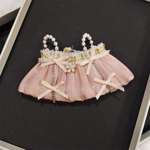 14cm掌门狗粉色珠串裙子服装小粉裙套装T恤毛衣合集现货换装新款